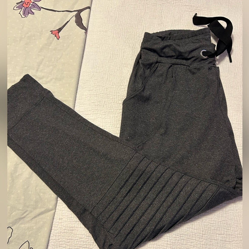 JO & JAX MOTO-STYLE Charcoal Gray Athletic Pants, M